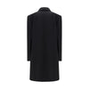 The Row Black Fleece Wool Coat