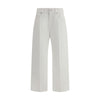 Brunello Cucinelli White Cotton Cropped Jeans
