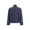 Brunello Cucinelli Blue Fleece Wool Turtleneck