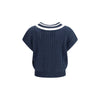 Brunello Cucinelli Blue Cotton Sleeveles Sweater