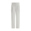 Brunello Cucinelli White Cotton Dress Pants