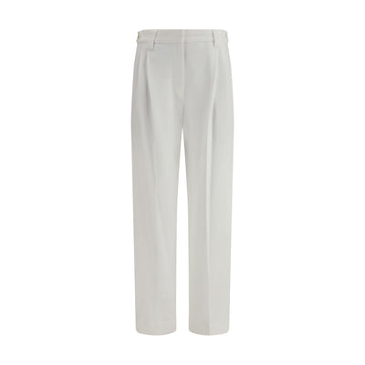 Brunello Cucinelli White Cotton Dress Pants