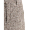 Brunello Cucinelli Brown Fleece Wool Long Skirt