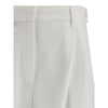 Brunello Cucinelli White Cotton Dress Pants
