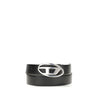 Diesel Black Calf Leather Bos Taurus Regular Belt