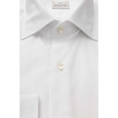 Bagutta White Cotton Dress Shirt