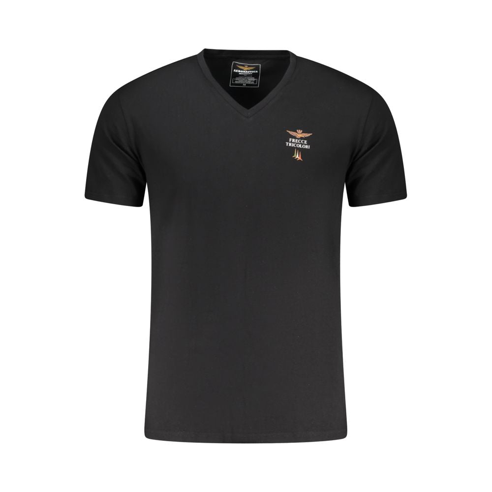 Aeronautica Militare Black Cotton Men Underwear Shirt