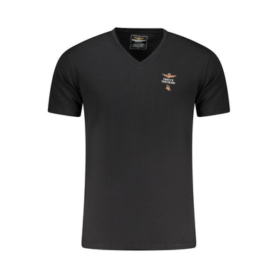 Aeronautica Militare Black Cotton Men Underwear Shirt