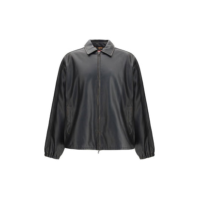 Diesel Black Polyester Biker Jacket