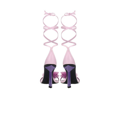Aniye By Purple Leather High Heel Pumps