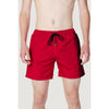 Trussardi Beachwear Red Polyester Swim Shorts