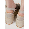 Espadrilles Bronze Cotton High Heel Pumps