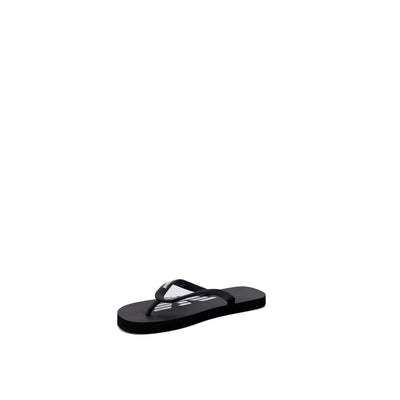 Emporio Armani Underwear Black And White Rubber Flip-Flop Sandals