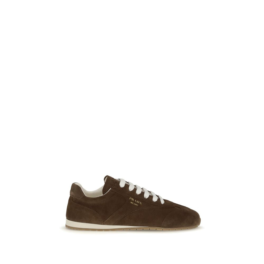 Prada Brown Calf Leather Bos Taurus Sneakers