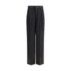 SA SU PHI Black Silk Casual Pants