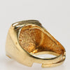 Dolce & Gabbana Gold-Tone Real Brass Black Enamel "J" Adjustable Rings
