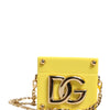 Dolce & Gabbana Yellow DG Logo Plaque Cover Gold Chain Airpods Case