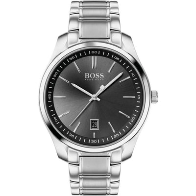 Hugo Boss Gray Stainless Steel Dress Watch