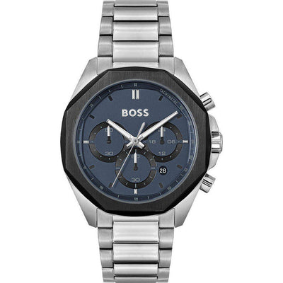 Hugo Boss Gray Stainless Steel Dress Watch