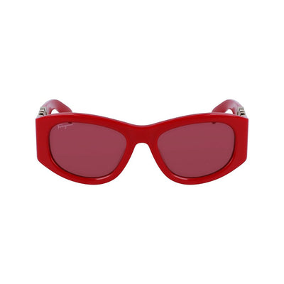 Ferragamo Red Acetate Sunglasses