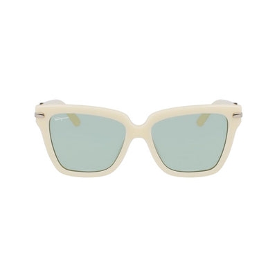 Ferragamo Gray Acetate Sunglasses