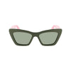 Ferragamo Green Acetate Sunglasses