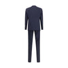 Giorgio Armani Blue Fleece Wool Two-Piece Suit