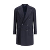 Gi Capri Blue Fleece Wool Coat