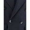 Gi Capri Blue Fleece Wool Coat