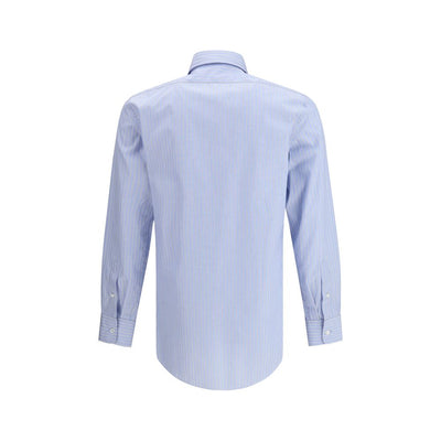 Margiela Blue Cotton Pattern Shirt