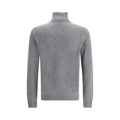 Aragona Cashmere Gray Merino Wool Turtleneck