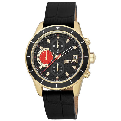 Just Cavalli Black Leather Watch