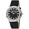 Just Cavalli Black Leather Dress Watch