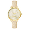 Nine West Beige Leather Dress Watch