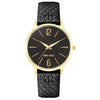 Nine West Black Leather Dress Watch