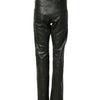 Dsquared² Black Full Grain Leather Mid Waist Trouser Pants