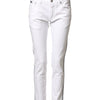 Dolce & Gabbana White Cotton Stretch Skinny Men Denim Jeans