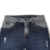 Dolce & Gabbana Blue Two Tone Cotton Men Skinny Denim Jeans