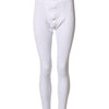 Dolce & Gabbana White Cotton Mid Waist Tights Leggings Pants