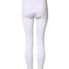 Dolce & Gabbana White Cotton Mid Waist Tights Leggings Pants