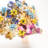 Dolce & Gabbana Gold Brass Crystal Floral Hortensia Crown Headband Tiara