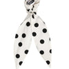Dolce & Gabbana Scrunchie White Cotton Polka Dot Scarf Tie Accessory Hair