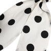 Dolce & Gabbana Scrunchie White Cotton Polka Dot Scarf Tie Accessory Hair