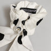 Dolce & Gabbana Scrunchie White Cotton Polka Dot Scarf Tie Accessory Hair
