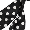 Dolce & Gabbana Black Cotton Polka Dot Scarf Tie Accessory Hair Scrunchie
