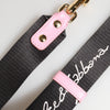 Dolce & Gabbana Strap Black Pink Canvas Heart Logo Bag Accessory Shoulder