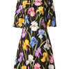 Dolce & Gabbana Black Floral Brocade A-line Mini Dress
