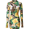 Dolce & Gabbana Multicolor Floral Print Sheath Mini Dress