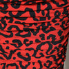 Dolce & Gabbana Red Leopard Print Nylon Sheath Midi Dress