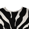 Dolce & Gabbana Black White Zebra Viscose Sheath Midi Dress